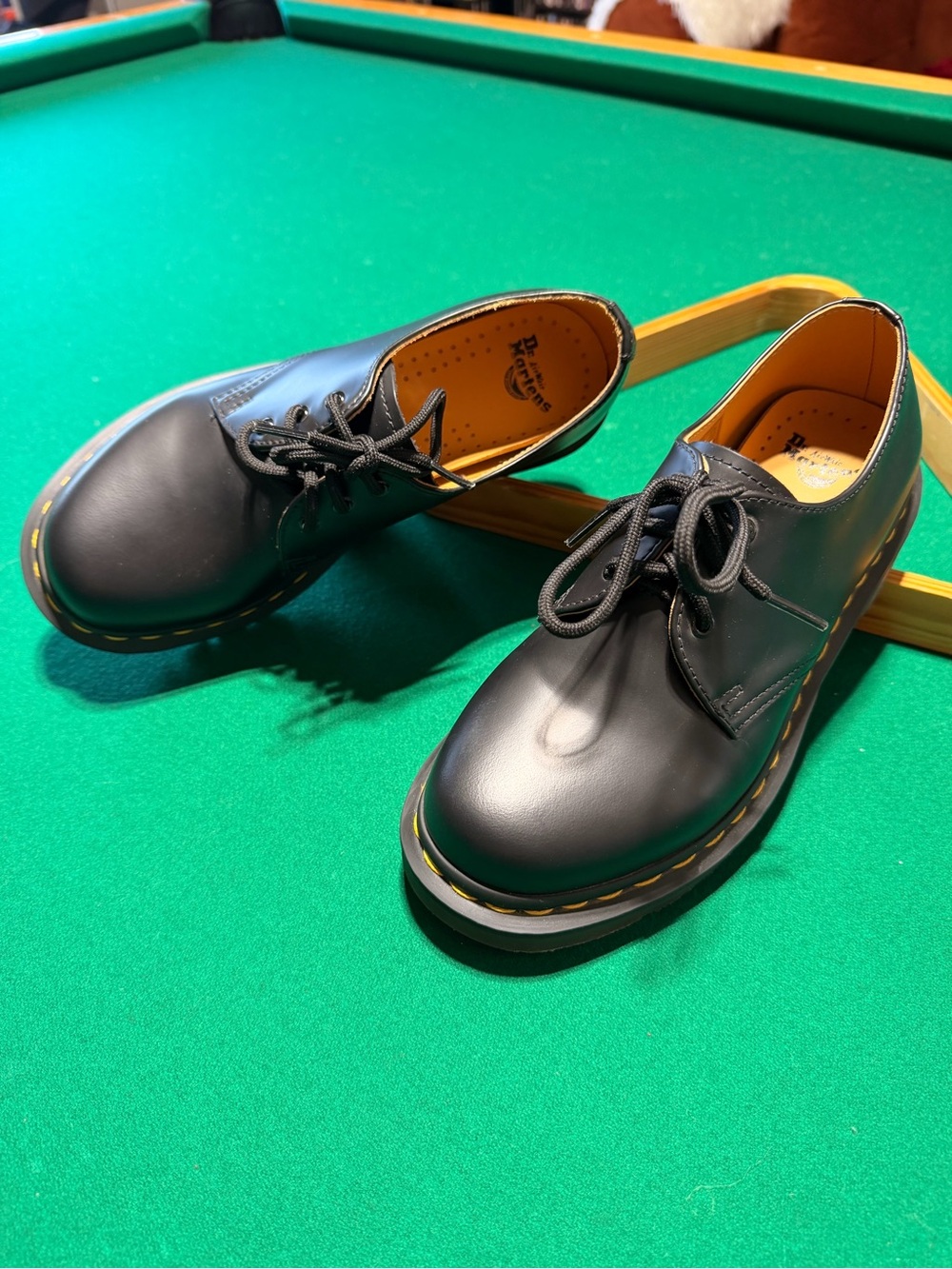 Dr. Martens woman’s Black Leather with Yellow Stitching